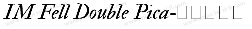 IM Fell Double Pica字体转换
